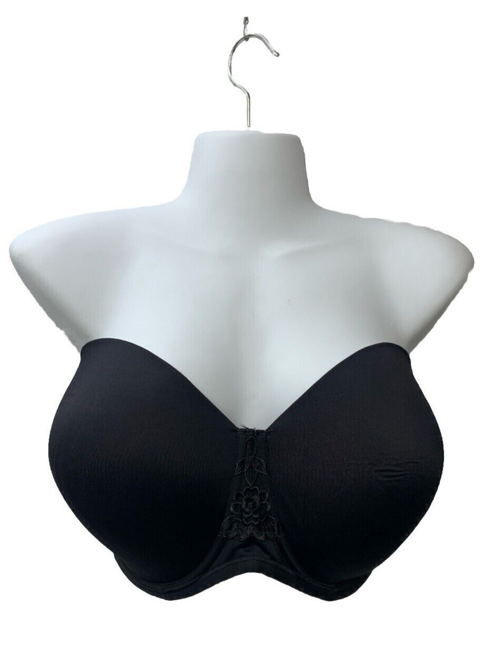 Vanity Fair Beauty Back Strapless Bra 74380-0500 Size 42DD Black 4-way Stretch